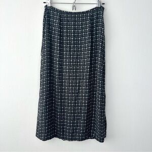 Vintage Express Ditsy Floral Navy Midi Maxi Skirt